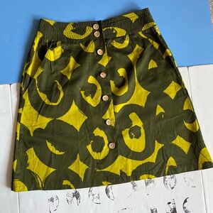 Marimekko for Anthropologie Green Skirt Size 2